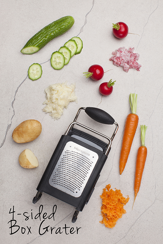 Black Microplane 4-Sided Box Grater 